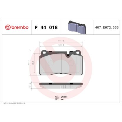 BREMBO DISC BRAKE PAD SET - P44018