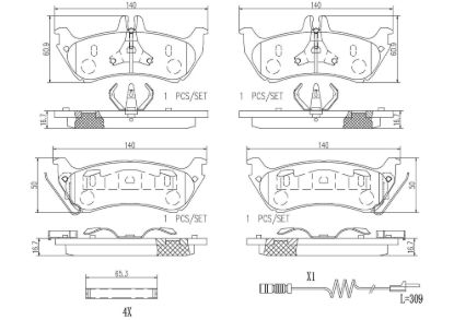 BREMBO DISC BRAKE PAD SET - P50044N