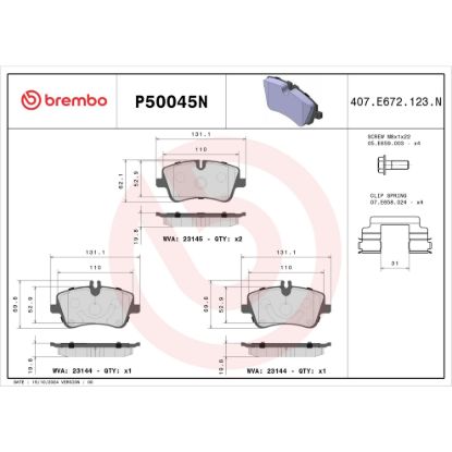 BREMBO DISC BRAKE PAD SET - P50045N