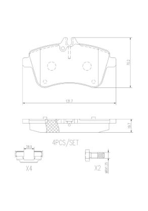 BREMBO DISC BRAKE PAD SET - P50057N