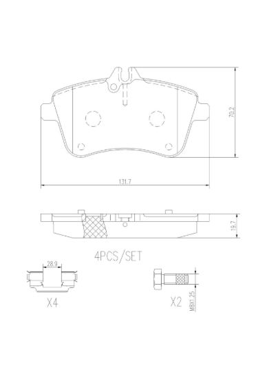 BREMBO DISC BRAKE PAD SET - P50057N