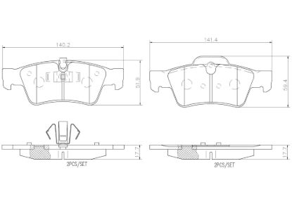 BREMBO DISC BRAKE PAD SET - P50064N