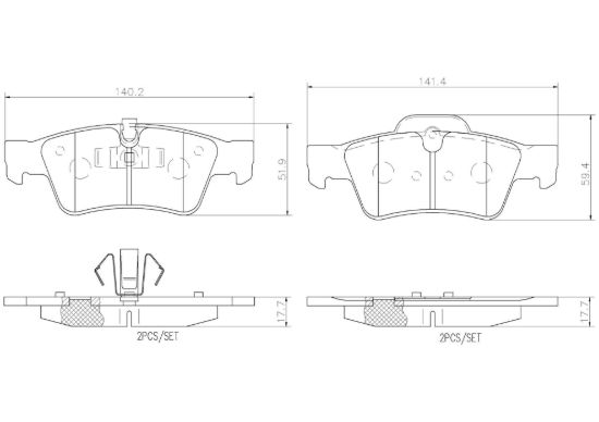 BREMBO DISC BRAKE PAD SET - P50064N