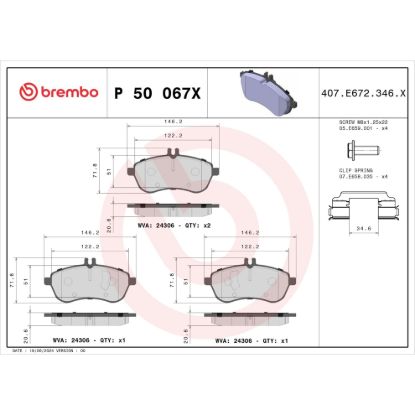 BREMBO BRAKE PAD - P50067X