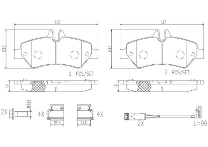 BREMBO DISC BRAKE PAD SET - P50084N