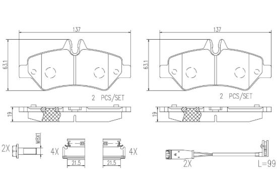 BREMBO DISC BRAKE PAD SET - P50084N