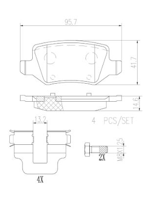 BREMBO DISC BRAKE PAD SET - P50090N