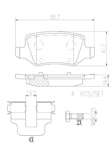 BREMBO DISC BRAKE PAD SET - P50090N