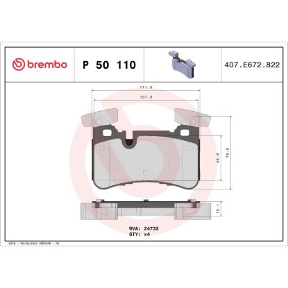 BREMBO DISC BRAKE PAD SET - P50110
