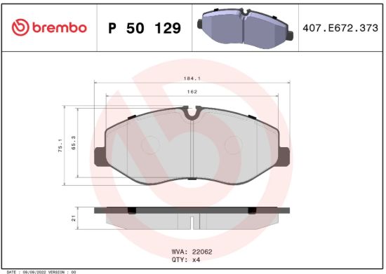 BREMBO BRAKE PAD - P50129