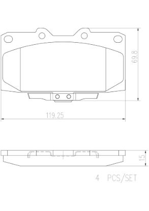 BREMBO DISC BRAKE PAD SET - P56034N