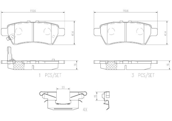 BREMBO DISC BRAKE PAD SET - P56060N