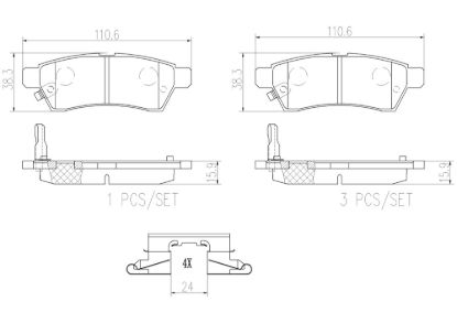 BREMBO DISC BRAKE PAD SET - P56077N