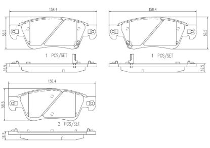 BREMBO DISC BRAKE PAD SET - P56080N