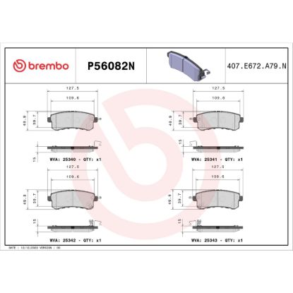 BREMBO DISC BRAKE PAD SET - P56082N