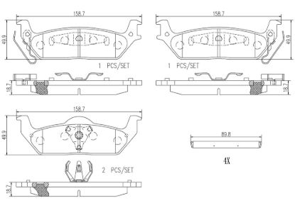 BREMBO DISC BRAKE PAD SET - P56091N