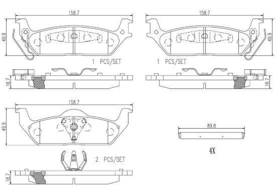 BREMBO DISC BRAKE PAD SET - P56091N