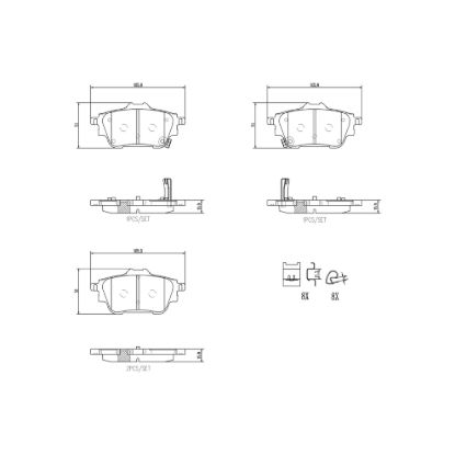 BREMBO DISCBRAKEPADSET LOWMETAL - P56133