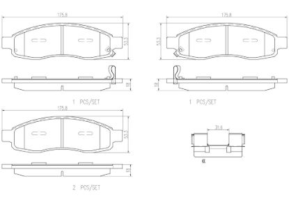 BREMBO DISC BRAKE PAD SET - P58001N