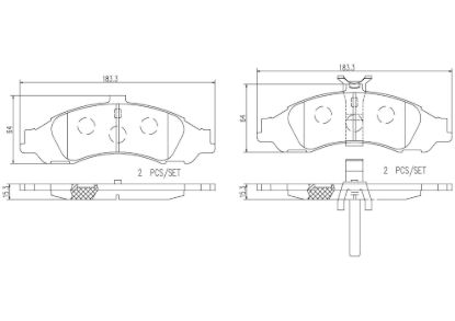 BREMBO DISC BRAKE PAD SET - P64002N