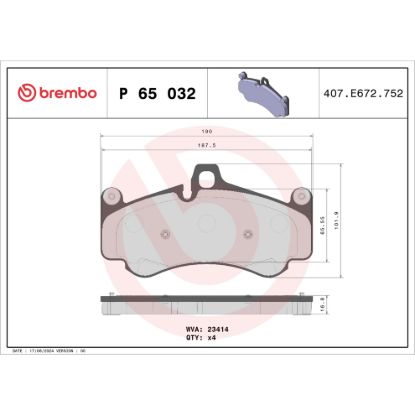 BREMBO DISC BRAKE PAD SET - P65032