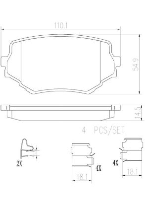BREMBO DISC BRAKE PAD SET - P79009N