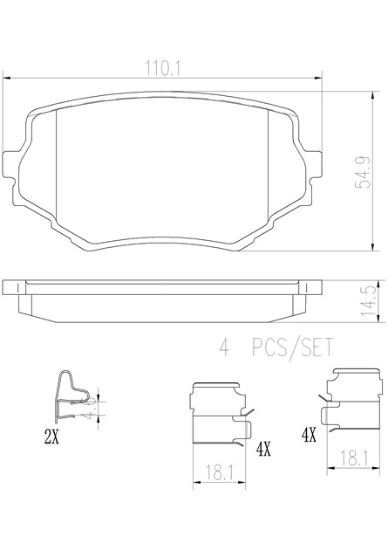 BREMBO DISC BRAKE PAD SET - P79009N
