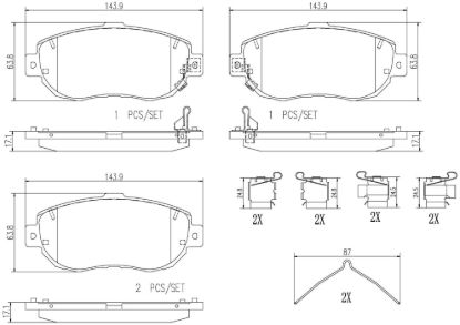 BREMBO DISC BRAKE PAD SET - P83037N