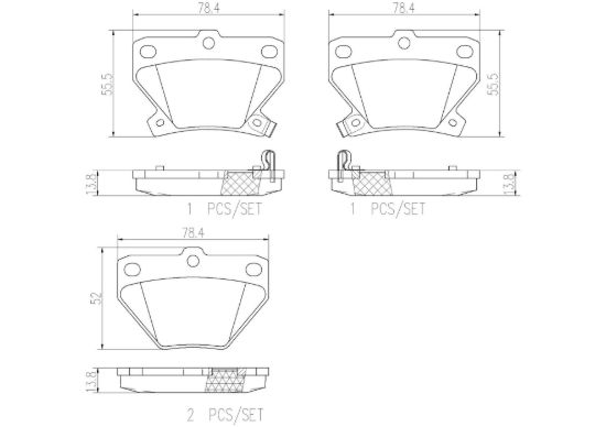 BREMBO DISC BRAKE PAD SET - P83052N