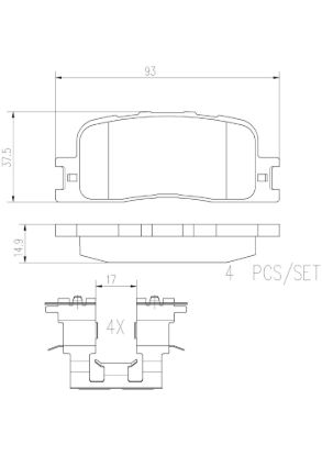 BREMBO DISC BRAKE PAD SET - P83088N