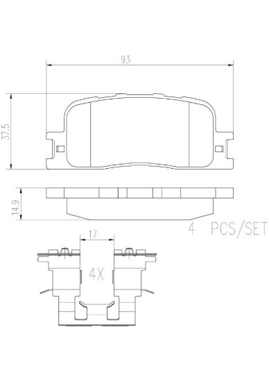 BREMBO DISC BRAKE PAD SET - P83088N