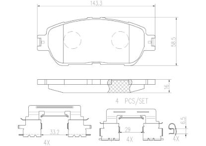 BREMBO DISC BRAKE PAD SET - P83105N