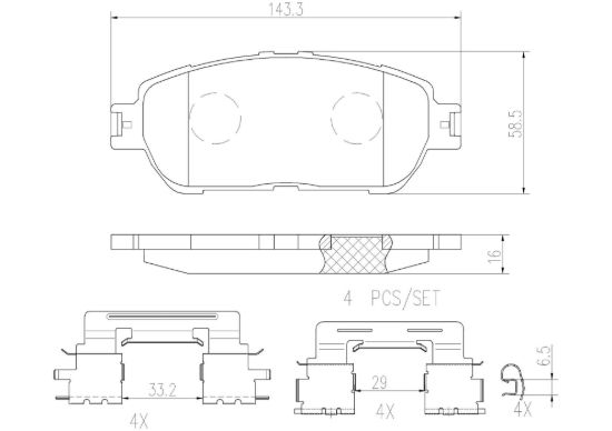 BREMBO DISC BRAKE PAD SET - P83105N