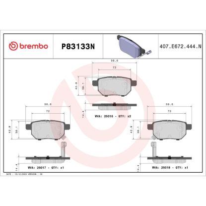 BREMBO DISC BRAKE PAD SET - P83133N