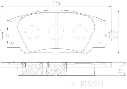 BREMBO DISC BRAKE PAD SET - P83155N