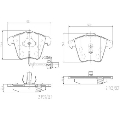 BREMBO DISC BRAKE PAD SET - P85056N
