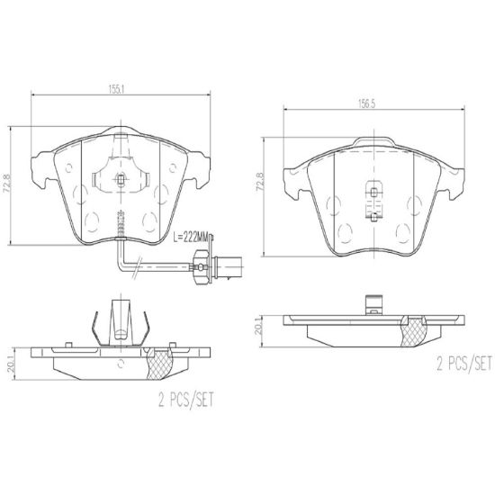 BREMBO DISC BRAKE PAD SET - P85056N
