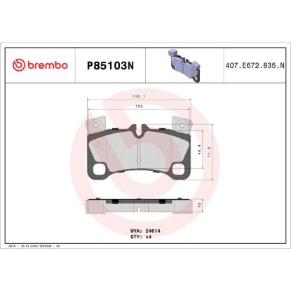 BREMBO DISC BRAKE PAD SET - P85103N