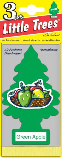CAR FRESHNER GREEN APPLE  3 PACK LITTL - U3S32016