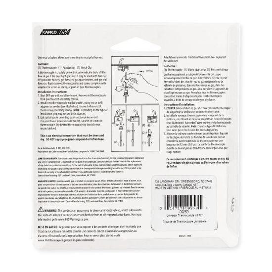 CAMCO THERMOCOUPLE - 12' - 09253