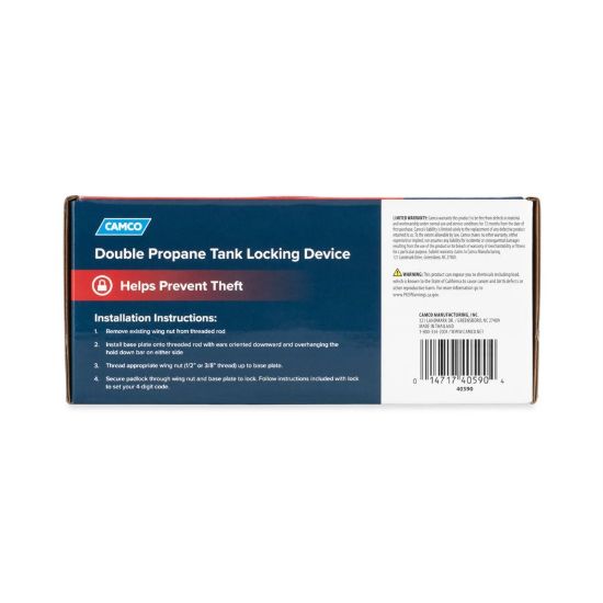 CAMCO DOUBLE PROPANE TANK LOCKING DEVICE - 40590