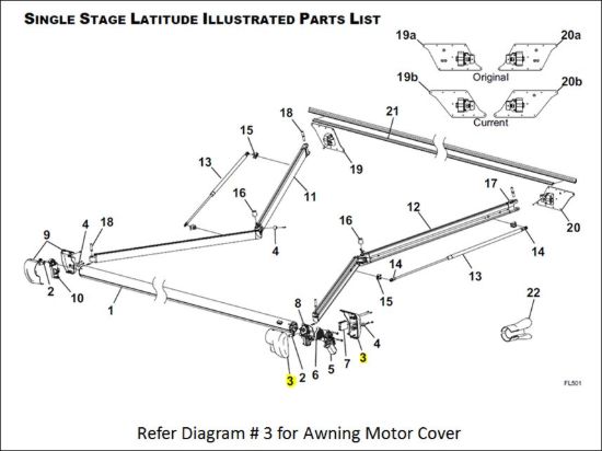CAREFREE/CO. KIT MOTOR COVER LAT BLK - R001783006