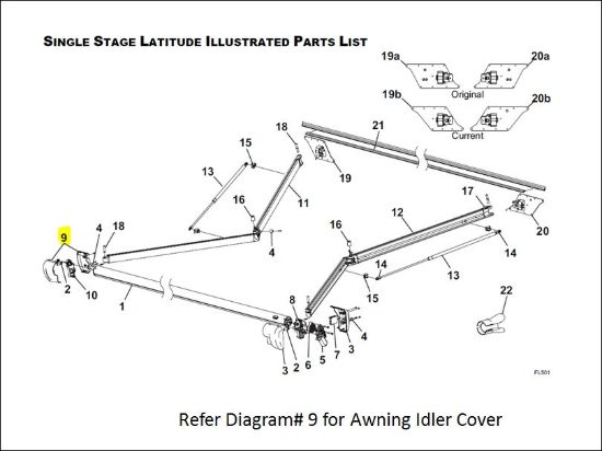 CAREFREE/CO. KIT IDLER COVER LAT WHT - R001785005