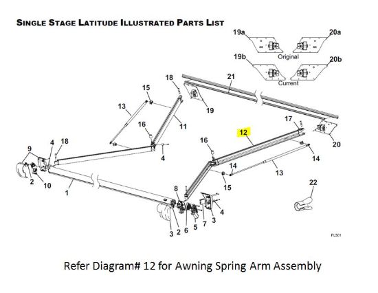 CAREFREE/CO. SPRING ARM ASSY RH SNGL W - R001787005
