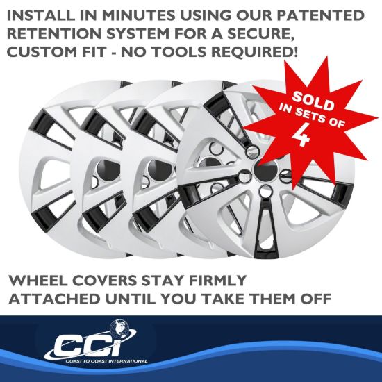 COAST2COAST WC 16-18 PRIUS SILV/BLK 15' 5 SPK - 51615SB