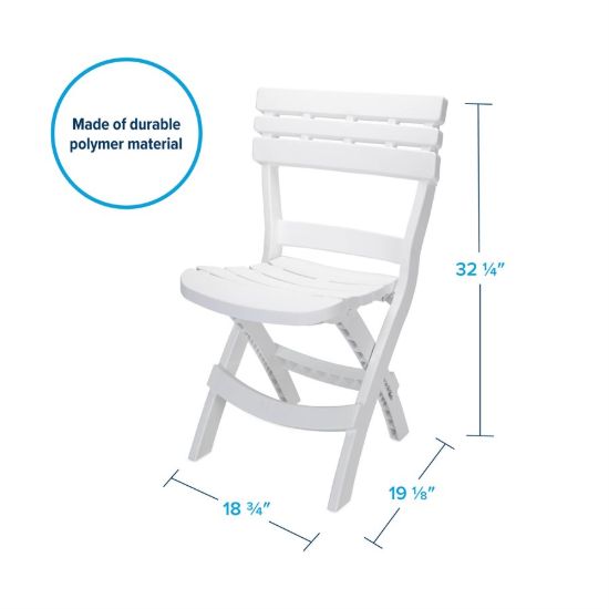 CAMCO FOLDING TABLE AND CHAIRS SET  WHITE - 51640