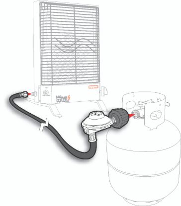 CAMCO LP HOSE 12' W REGULATOR - 57721