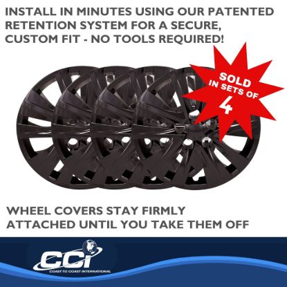 COAST2COAST WC 20-25 SENTRA GLOSS BLK SET OF 4 - 54616BLK
