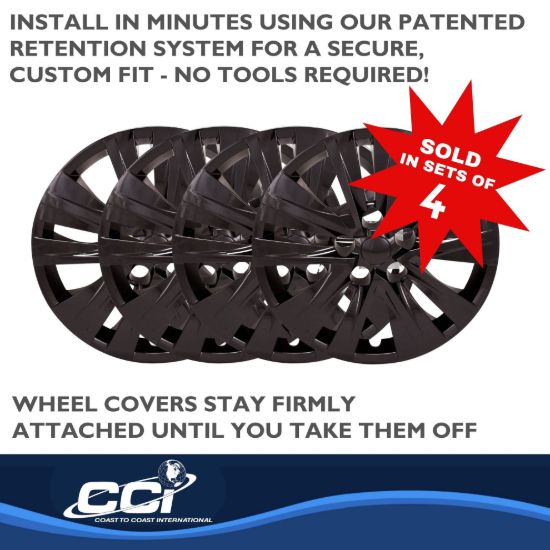 COAST2COAST WC 20-25 SENTRA GLOSS BLK SET OF 4 - 54616BLK