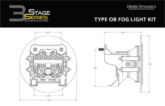 DIODE DYNAMC SS3 MAX TYPE OB KIT ABL YELLOW SAE - DD7074